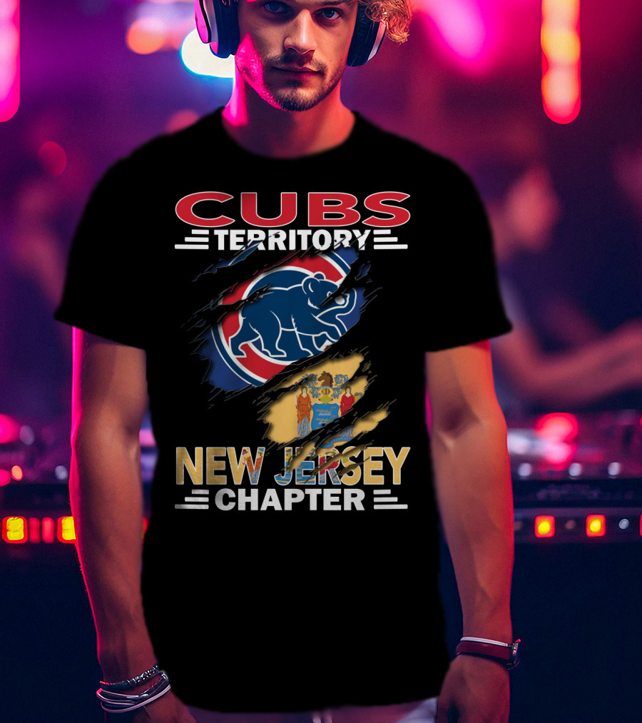 Cubs Territory New Jersey Chapter Breakthrough Emblem With State Flag And Bear T-Shirt