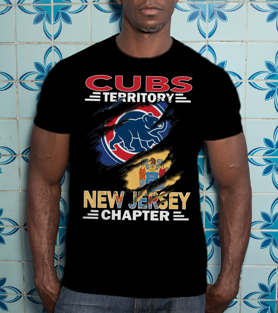 Cubs Territory New Jersey Chapter Breakthrough Emblem With State Flag And Bear T-Shirt