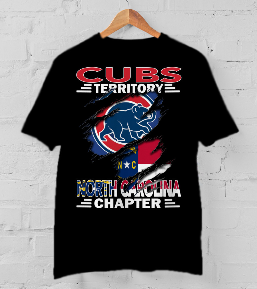 Cubs Territory North Carolina Chapter Flag And Bear T-Shirt