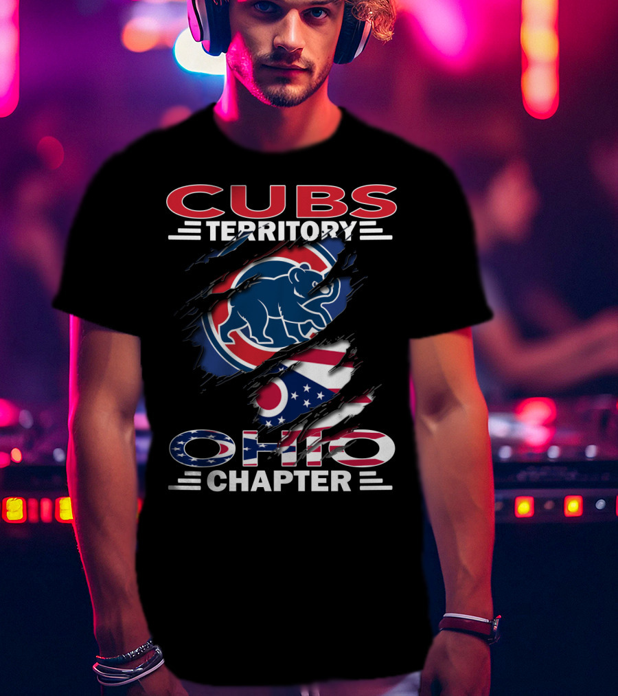 Cubs Territory Ohio Chapter Flag And Bear T-Shirt
