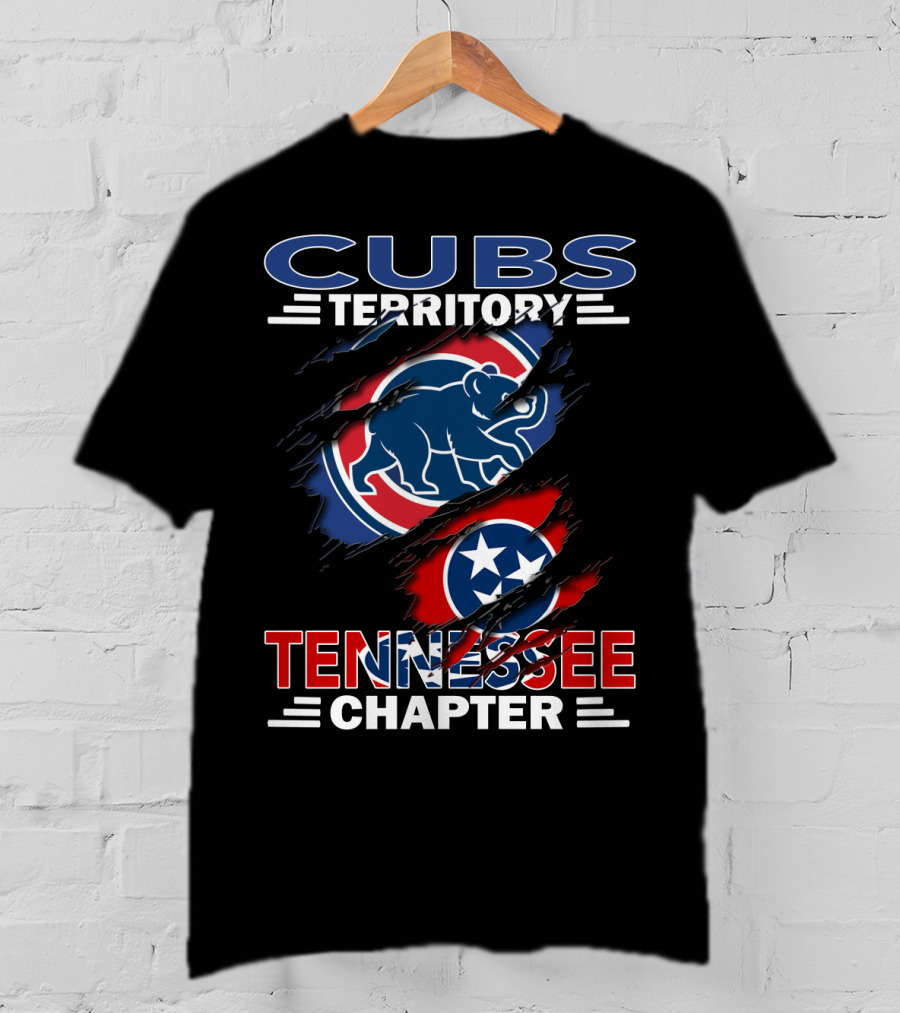 Cubs Territory Tennessee Chapter Chicago Cubs And Tennessee Flag Logo Integration T-Shirt