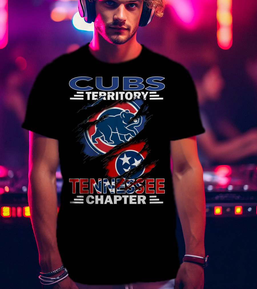 Cubs Territory Tennessee Chapter Chicago Cubs And Tennessee Flag Logo Integration T-Shirt