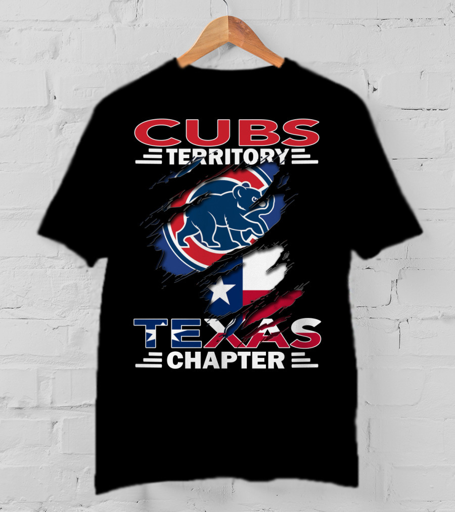 Cubs Territory Texas Chapter Flag And Logo Claw Marks T-Shirt