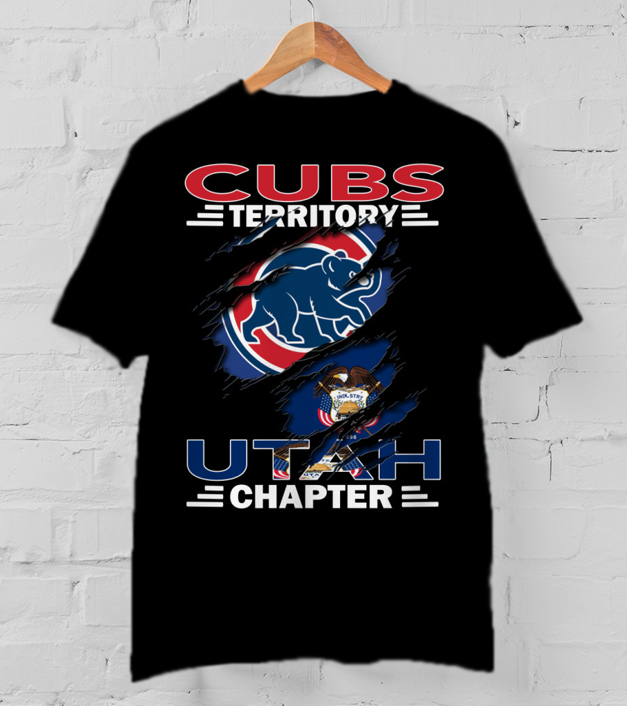 Cubs Territory Utah Chapter Bears And State Flag T-Shirt
