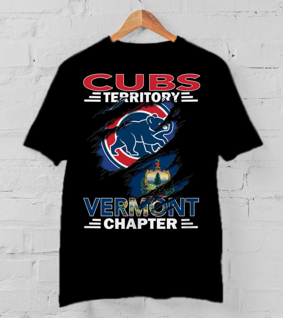 Cubs Territory Vermont Chapter With Bear And Vermont State Flag Elements T-Shirt