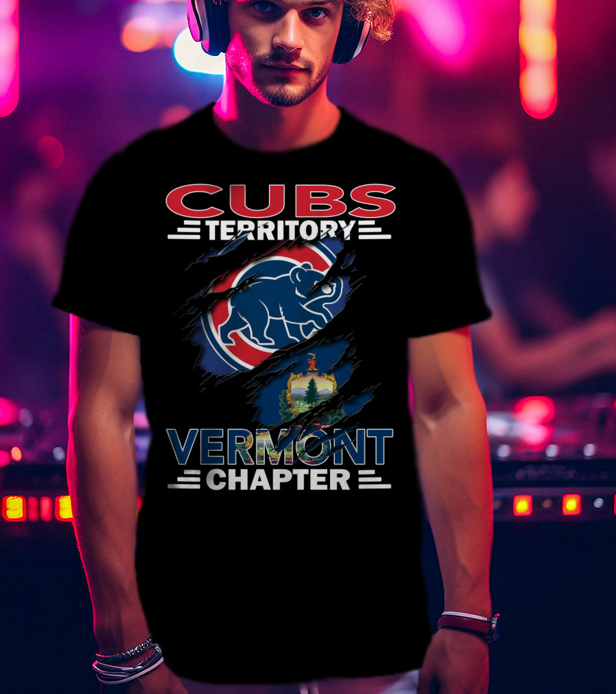 Cubs Territory Vermont Chapter With Bear And Vermont State Flag Elements T-Shirt