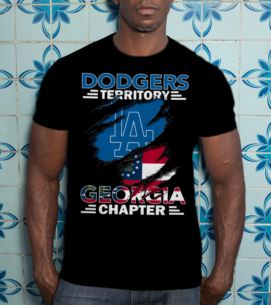 Dodgers Territory LA Georgia Chapter American Flag T-Shirt
