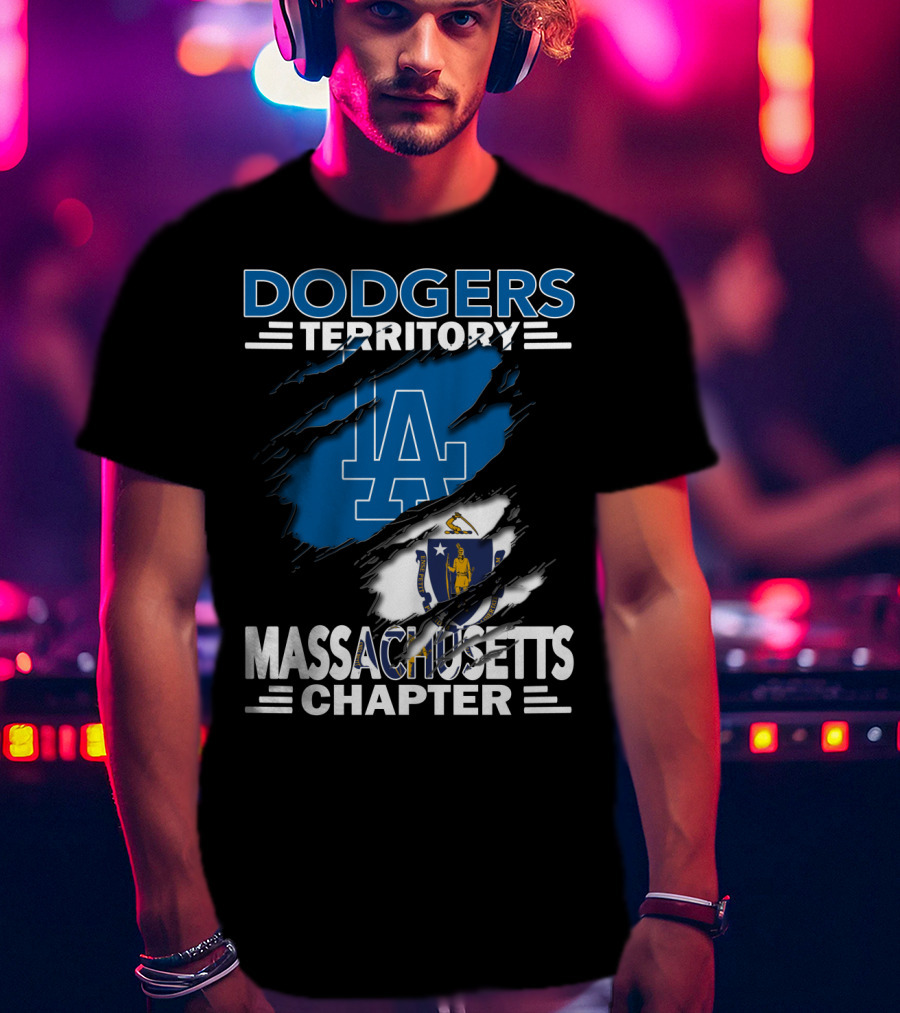 Dodgers Territory LA Massachusetts Chapter Boston Fan Base T-Shirt