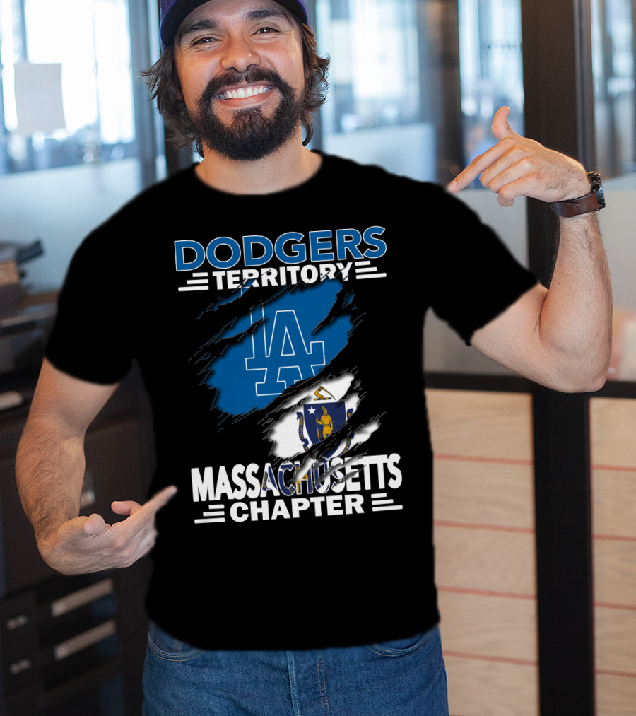 Dodgers Territory LA Massachusetts Chapter Boston Fan Base T-Shirt