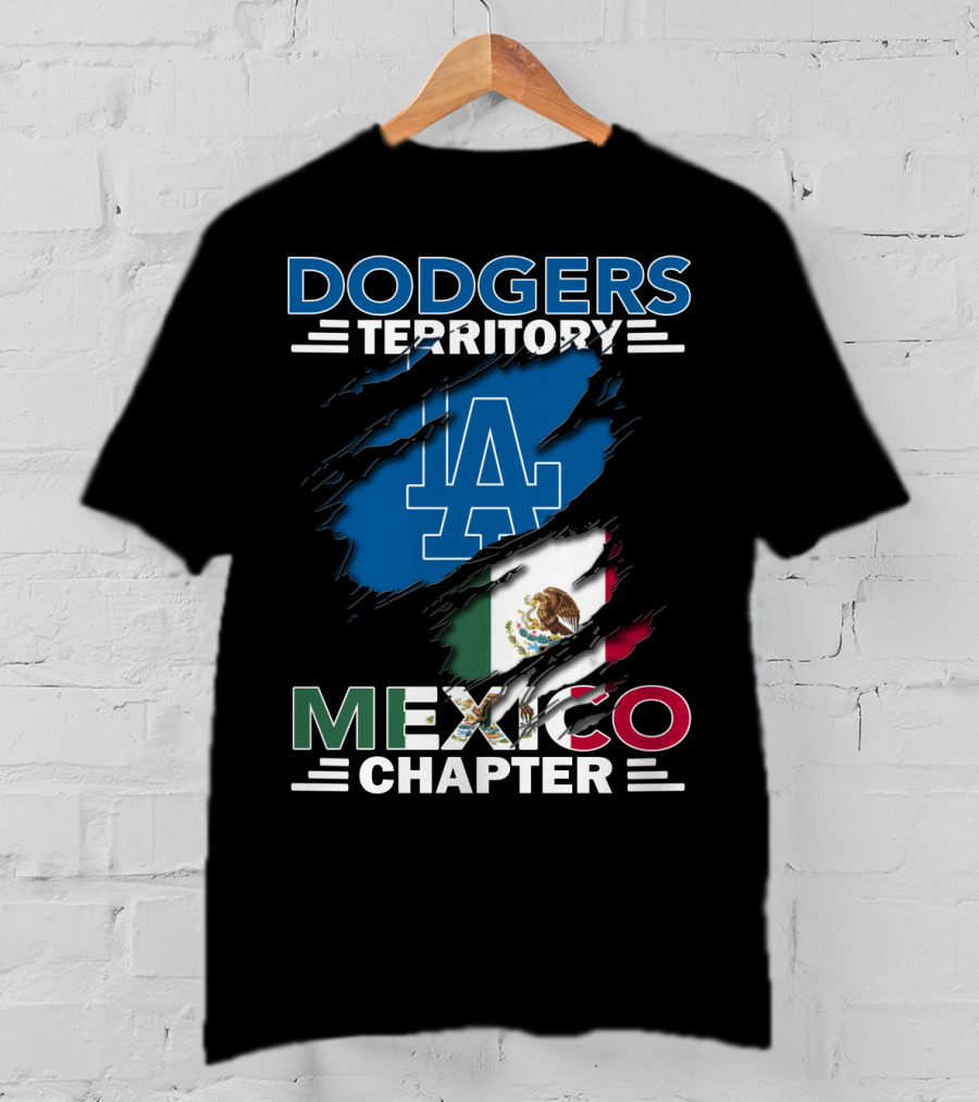 Dodgers Territory LA Mexico Chapter Flag T-Shirt