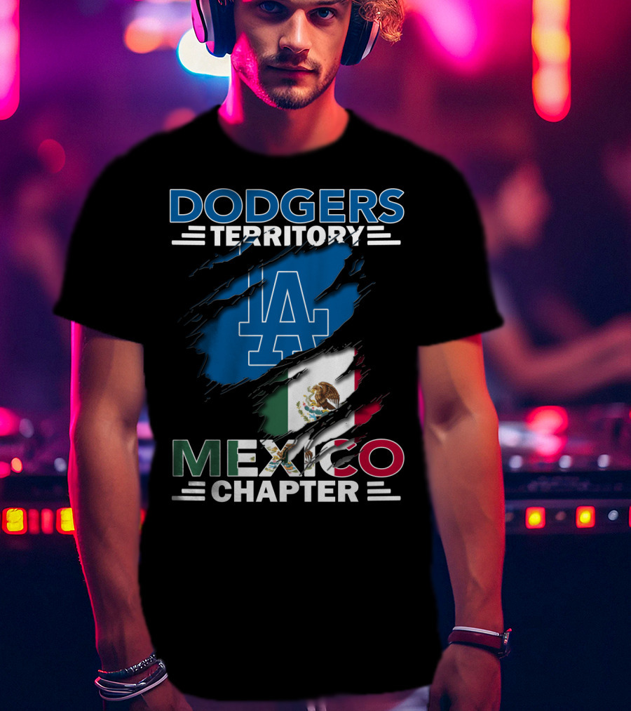 Dodgers Territory LA Mexico Chapter Flag T-Shirt