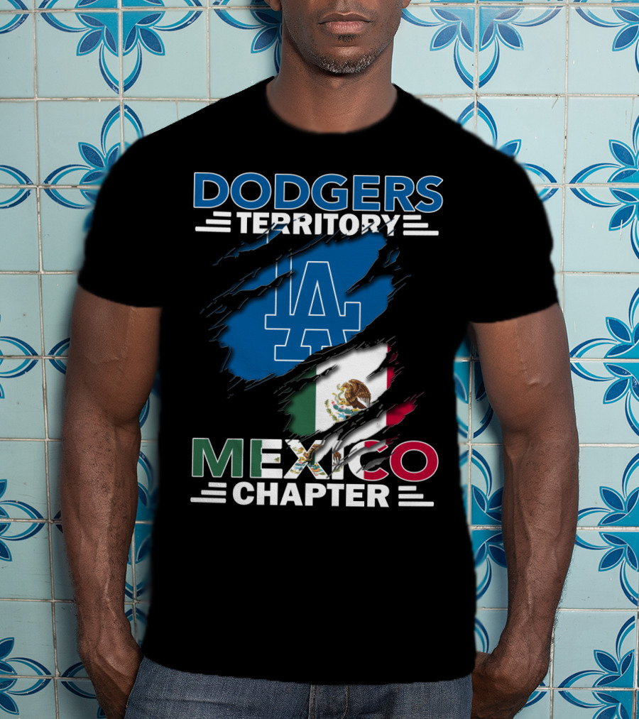 Dodgers Territory LA Mexico Chapter Flag T-Shirt