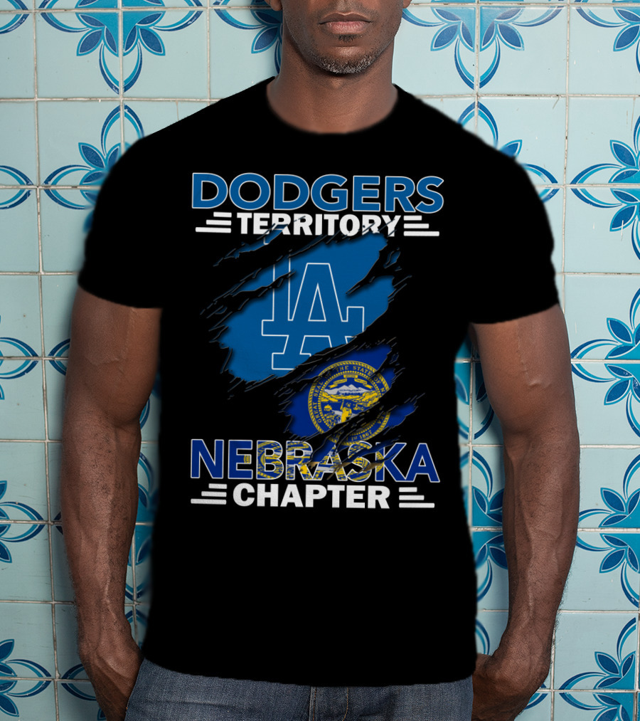 Dodgers Territory LA Logo Nebraska Chapter T-Shirt
