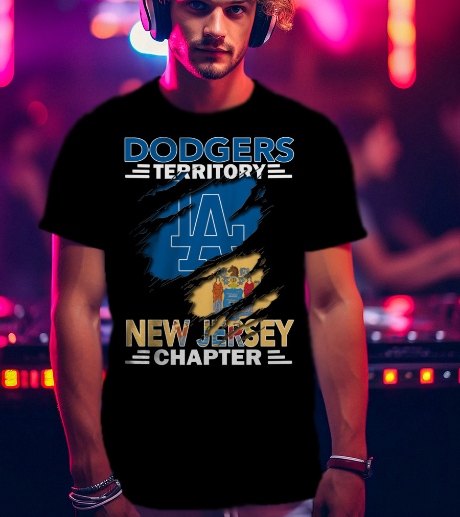 Dodgers Territory LA Logo New Jersey Chapter T-Shirt