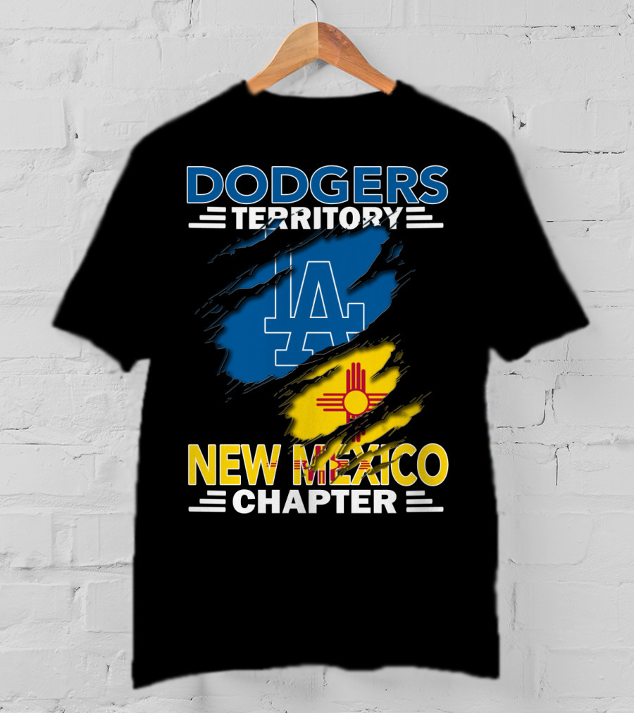 Dodgers Territory New Mexico Chapter LA Logo And Zia T-Shirt