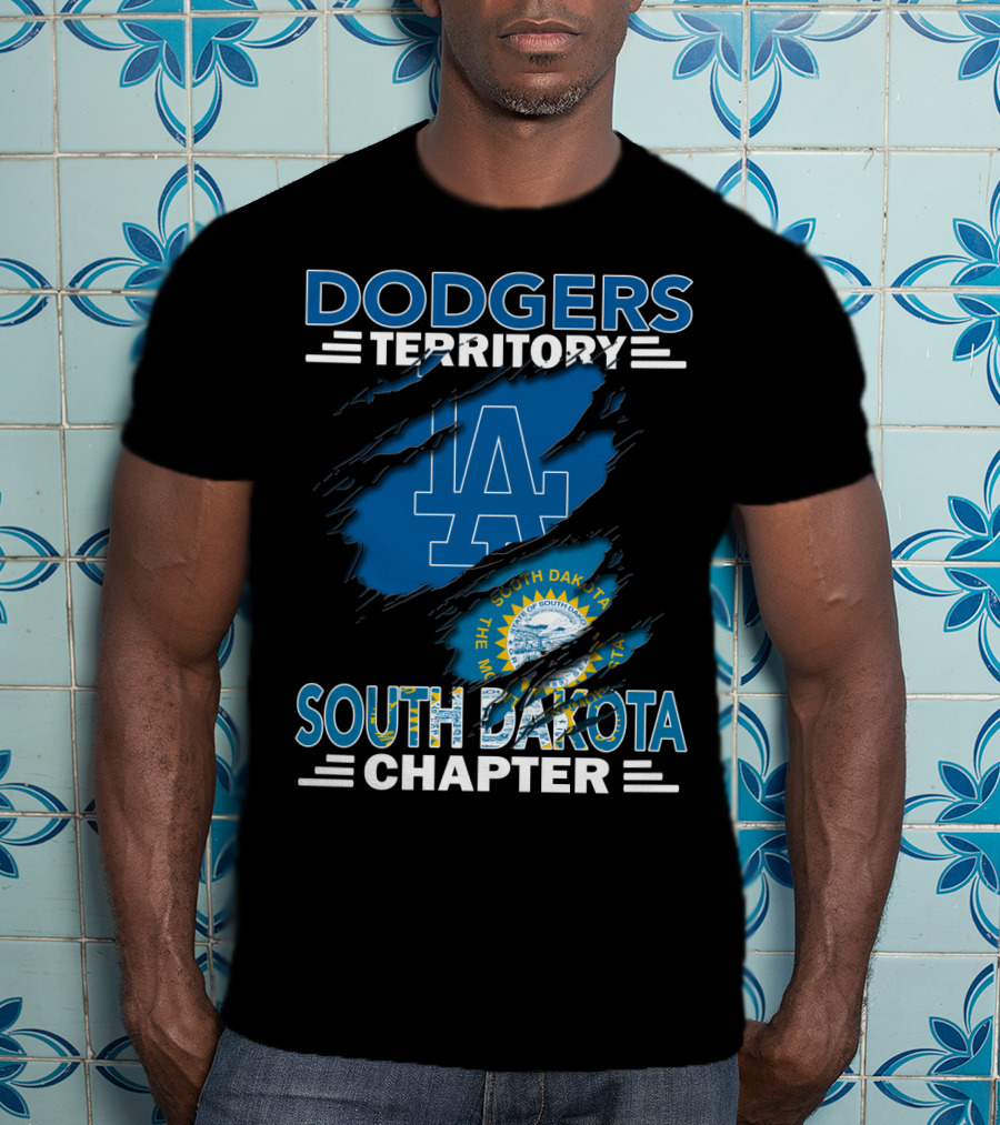 Dodgers Territory LA Logo South Dakota Chapter T-Shirt
