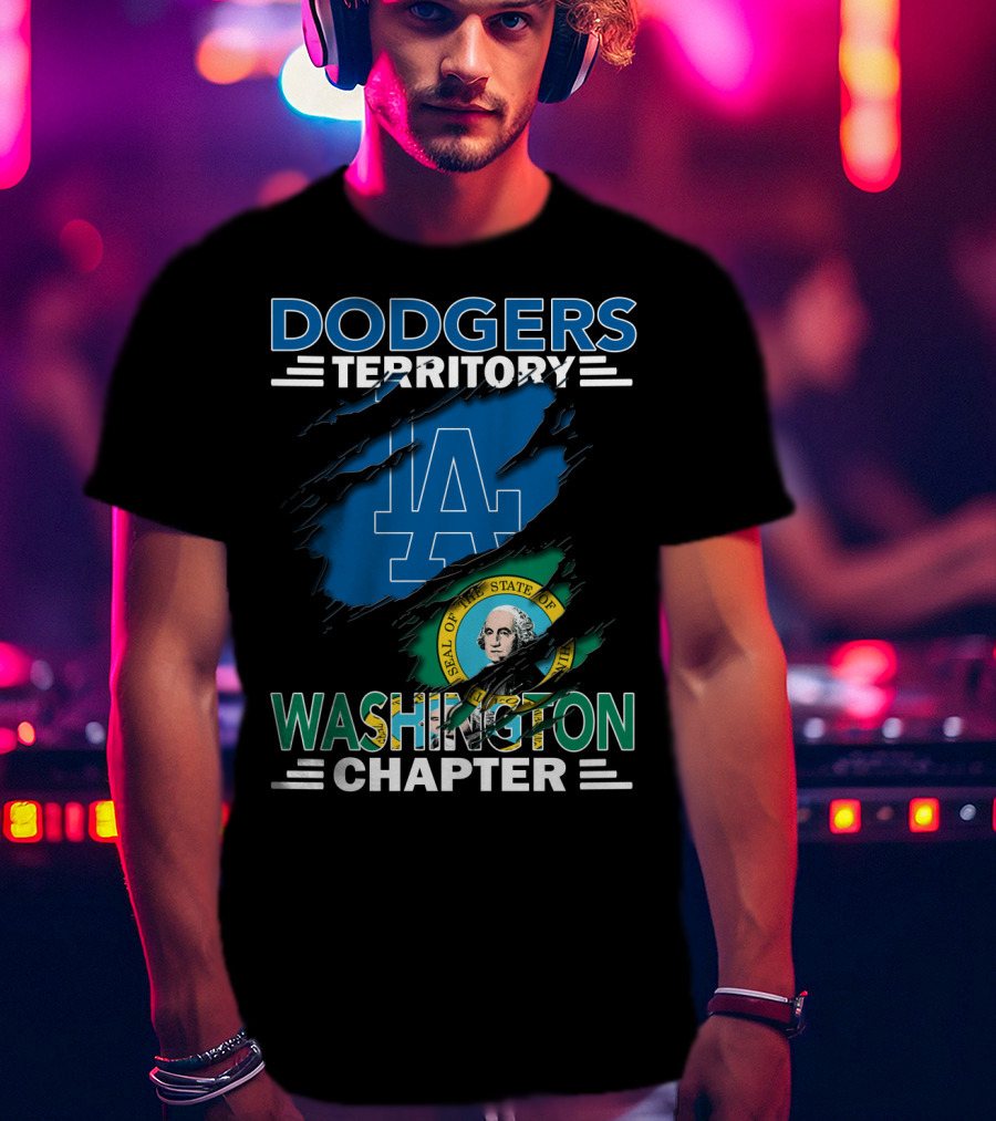 Dodgers LA Territory Washington Chapter Seal Of The State T-Shirt