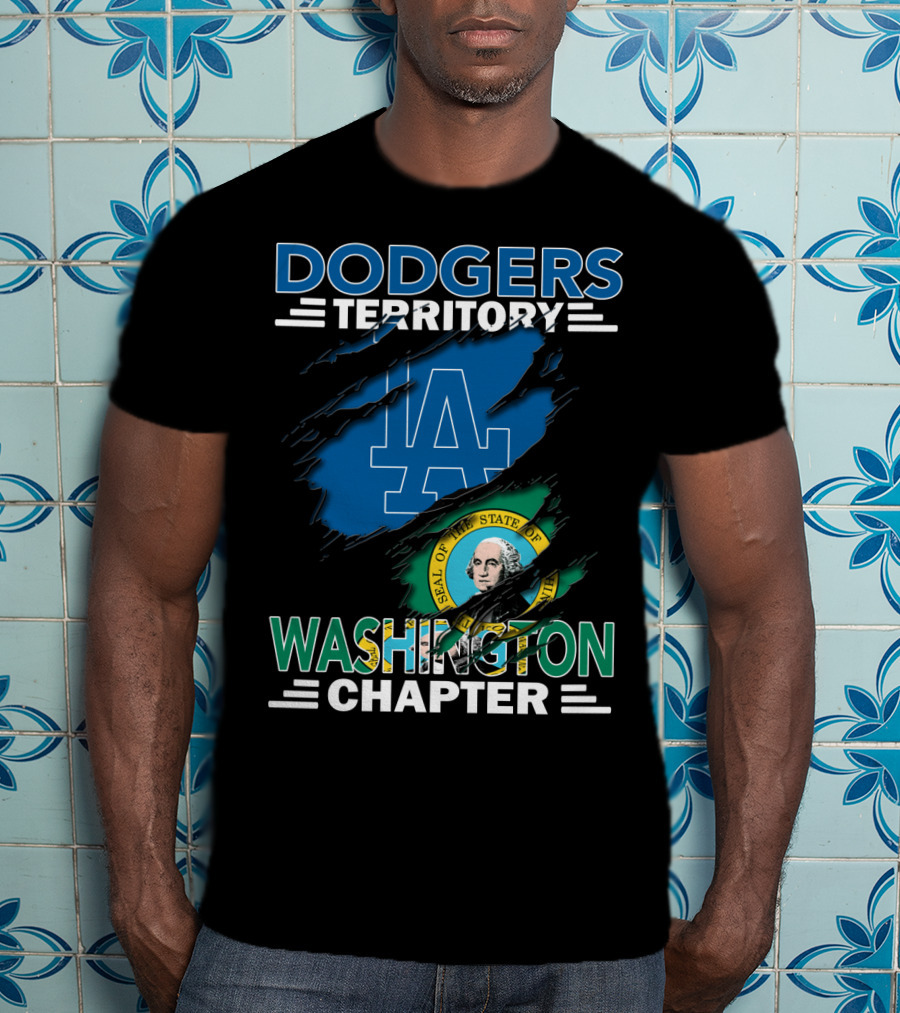 Dodgers LA Territory Washington Chapter Seal Of The State T-Shirt