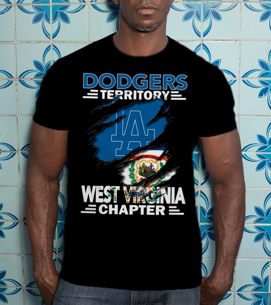 Dodgers Territory LA Emblem West Virginia Chapter T-Shirt