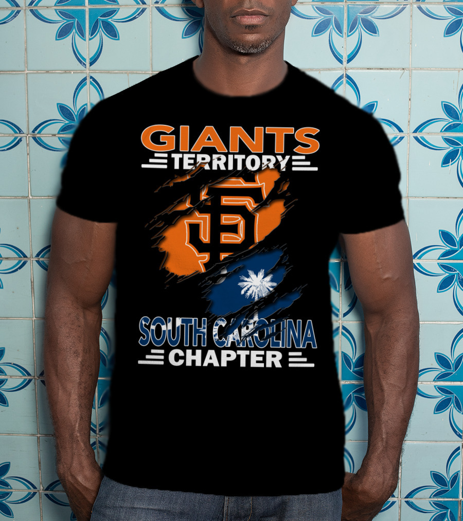 Giants Territory South Carolina Chapter Logo With Palm And Crescent Symbol T-Shirt