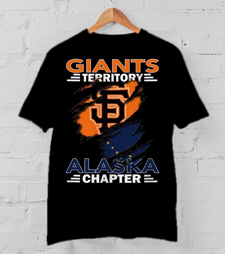 Giants Territory Alaska Chapter San Francisco Giants Logo And Alaska State Flag Elements T-Shirt