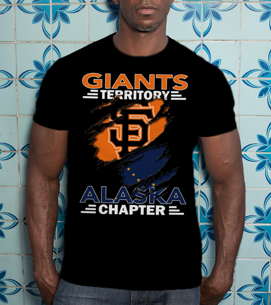 Giants Territory Alaska Chapter San Francisco Giants Logo And Alaska State Flag Elements T-Shirt
