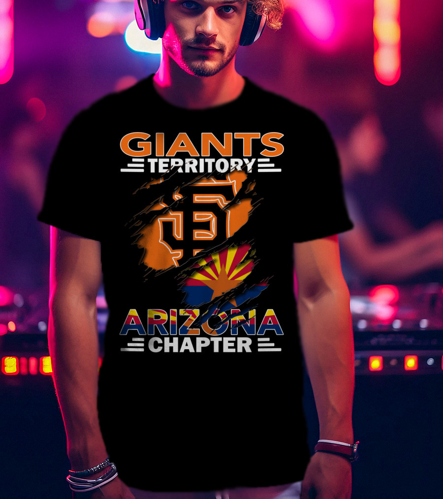 Giants Territory Arizona Chapter San Francisco Logo And Arizona Flag Elements T-Shirt