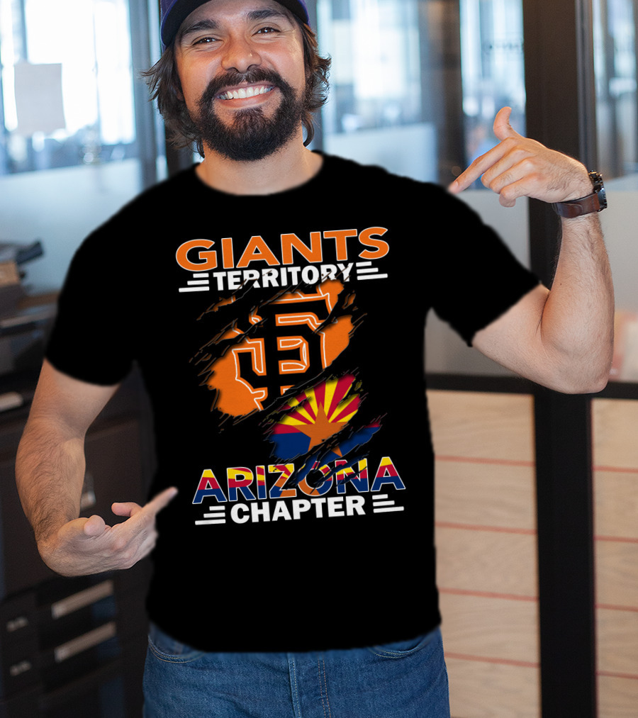 Giants Territory Arizona Chapter San Francisco Logo And Arizona Flag Elements T-Shirt