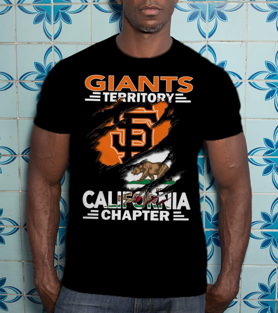 Giants Territory California Chapter Sf Logo Bear Flag T-Shirt
