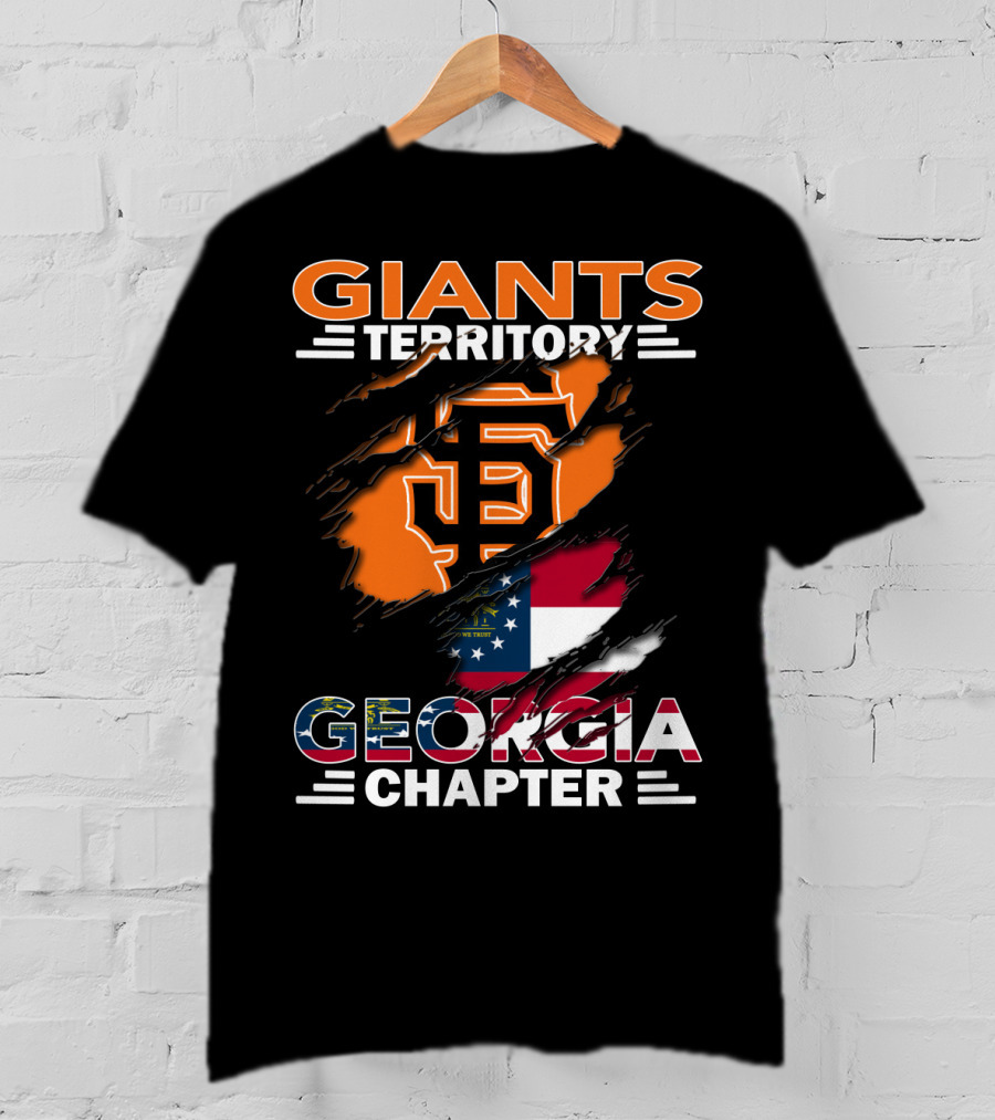 Giants Territory Georgia Chapter Sf Logo Georgia Flag T-Shirt