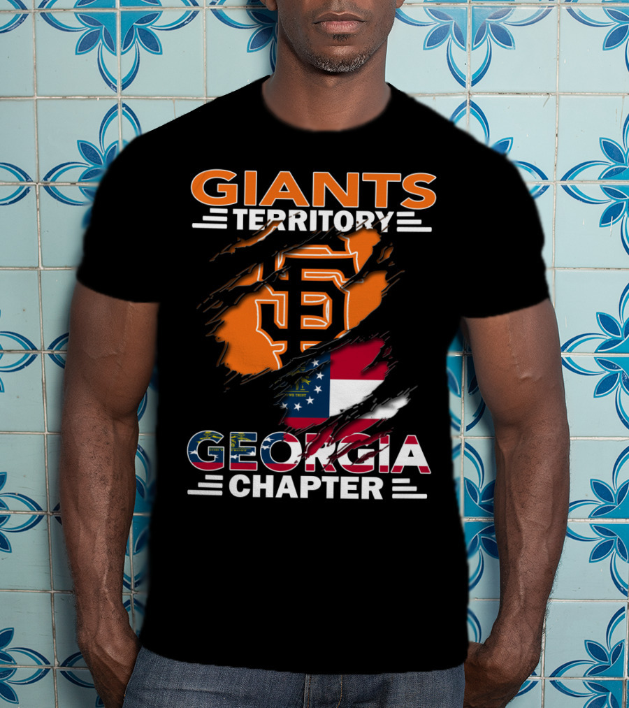 Giants Territory Georgia Chapter Sf Logo Georgia Flag T-Shirt