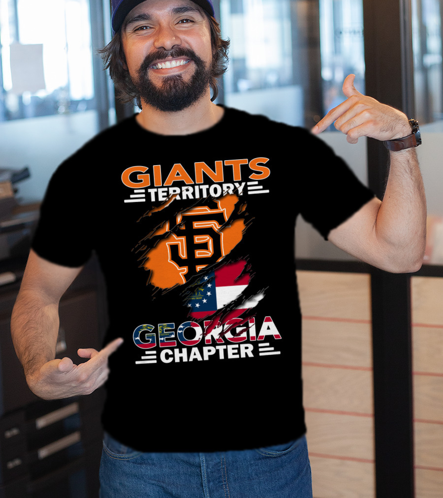 Giants Territory Georgia Chapter Sf Logo Georgia Flag T-Shirt