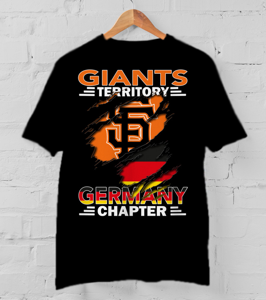 Giants Territory Germany Chapter Sf Baseball Logo With German Flag T-Shirt