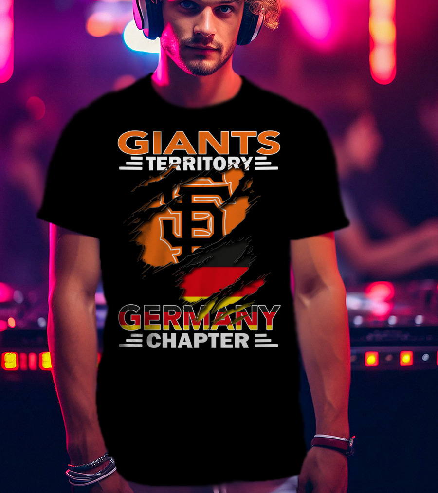 Giants Territory Germany Chapter Sf Baseball Logo With German Flag T-Shirt