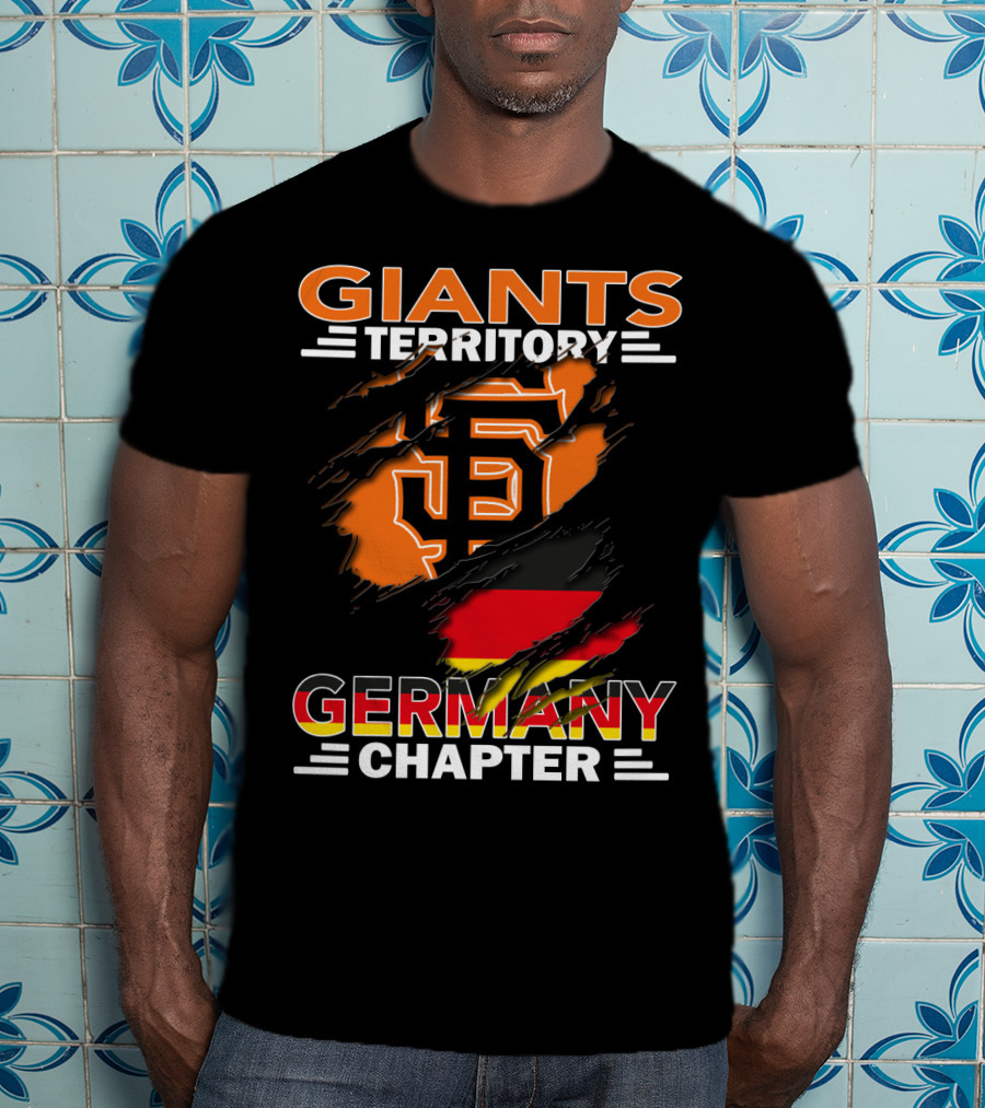 Giants Territory Germany Chapter Sf Baseball Logo With German Flag T-Shirt