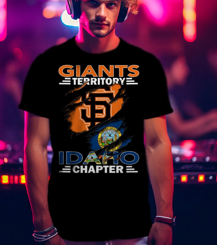Giants Territory Idaho Chapter Sf Logo Idaho State Seal T-Shirt