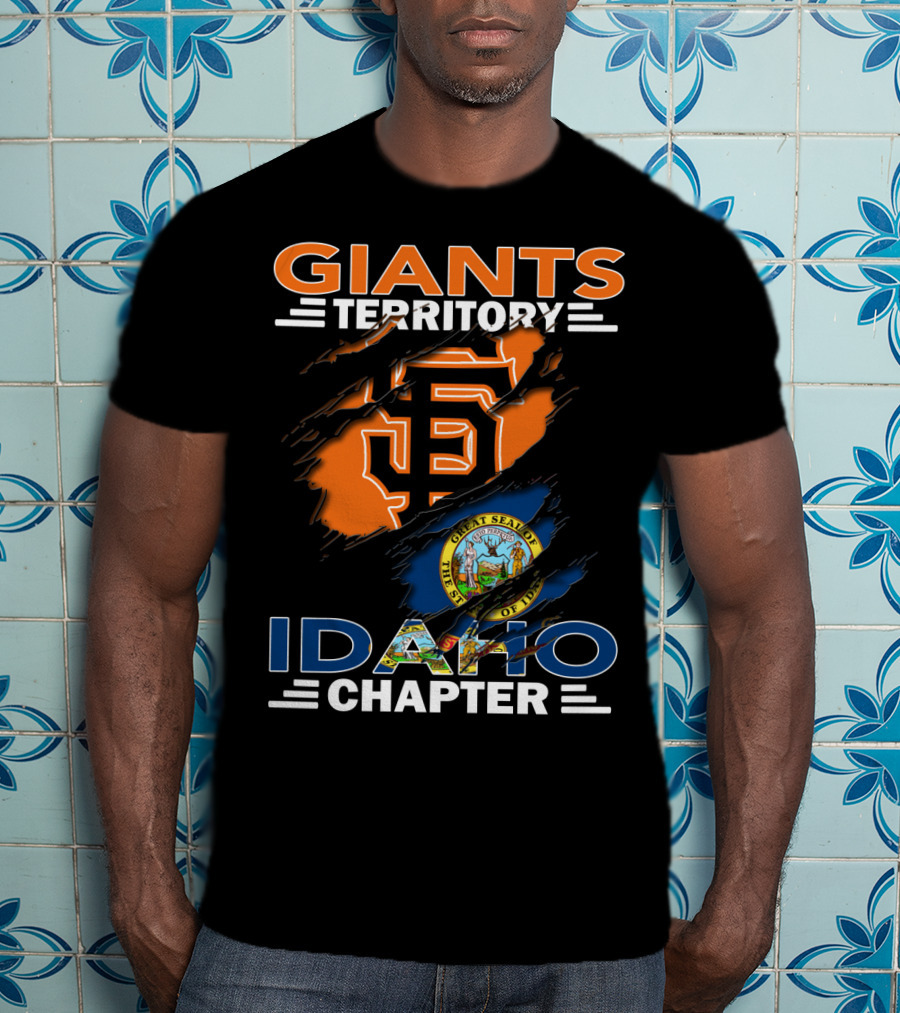 Giants Territory Idaho Chapter Sf Logo Idaho State Seal T-Shirt