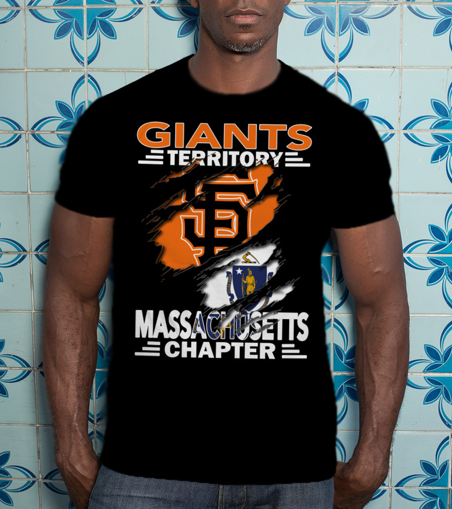 Giants Territory Massachusetts Chapter Sf Logo State Flag T-Shirt
