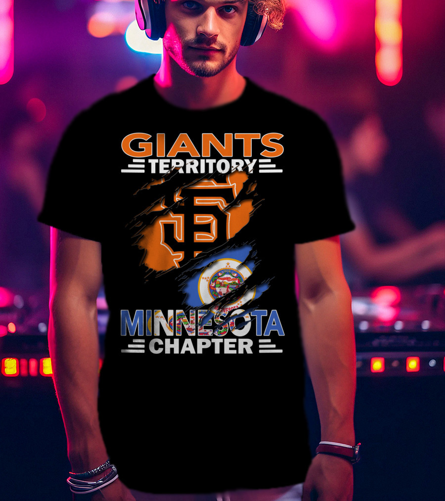 Giants Territory Minnesota Chapter San Francisco Giants Logo Minnesota State Flag T-Shirt
