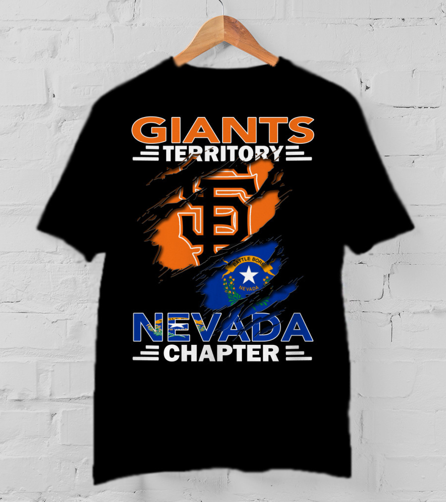 Giants Territory Nevada Chapter Battle Born State Flag San Francisco Giants T-Shirt