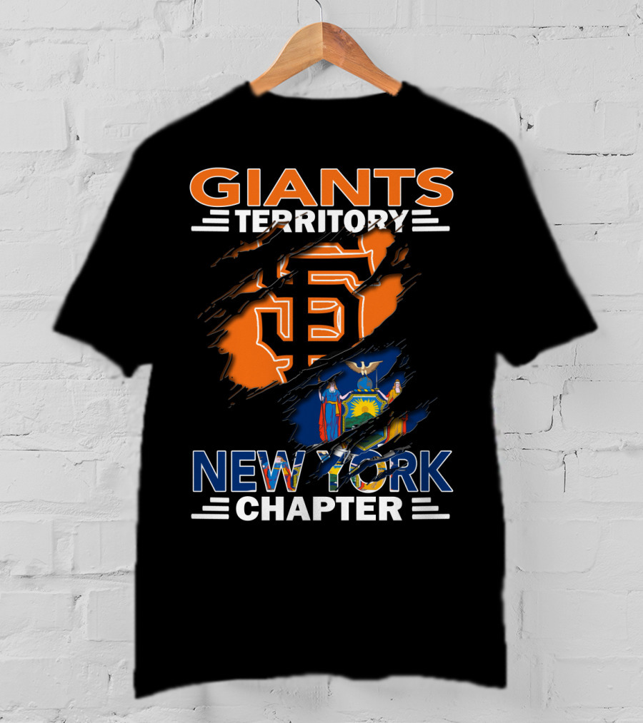 Giants Territory New York Chapter San Francisco Giants Logo And New York State Flag T-Shirt