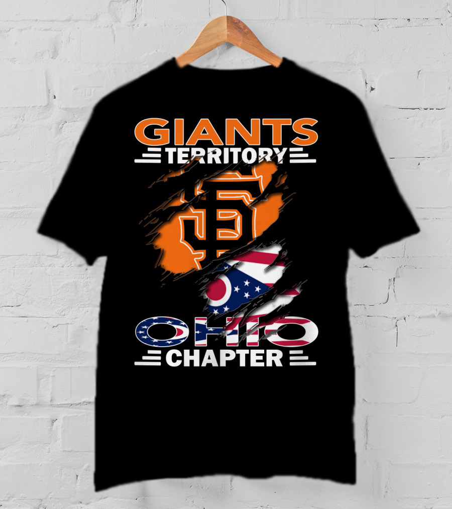 Giants Territory Ohio Chapter San Francisco Giants Logo With Ohio Flag T-Shirt