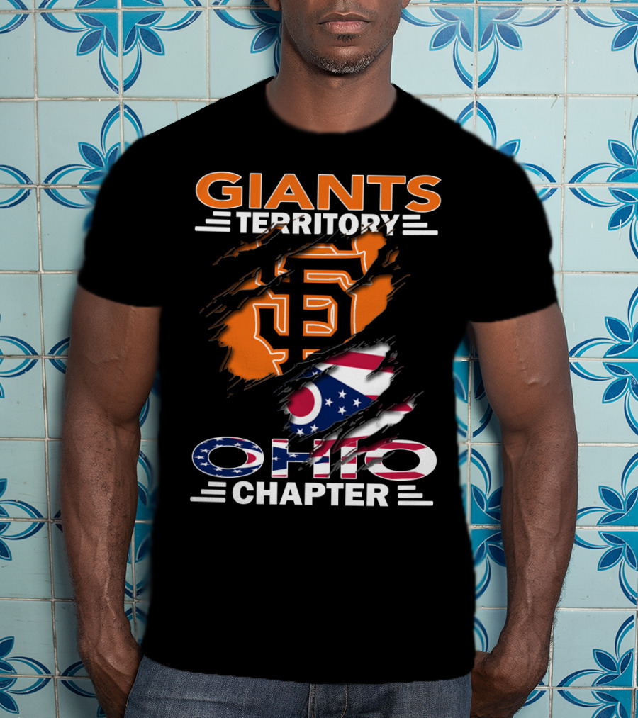 Giants Territory Ohio Chapter San Francisco Giants Logo With Ohio Flag T-Shirt