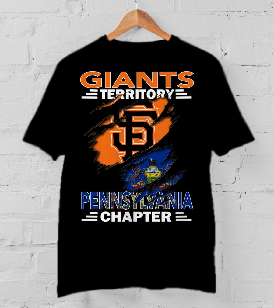 Giants Territory Pennsylvania Chapter San Francisco Giants Logo And Pennsylvania State Symbol T-Shirt