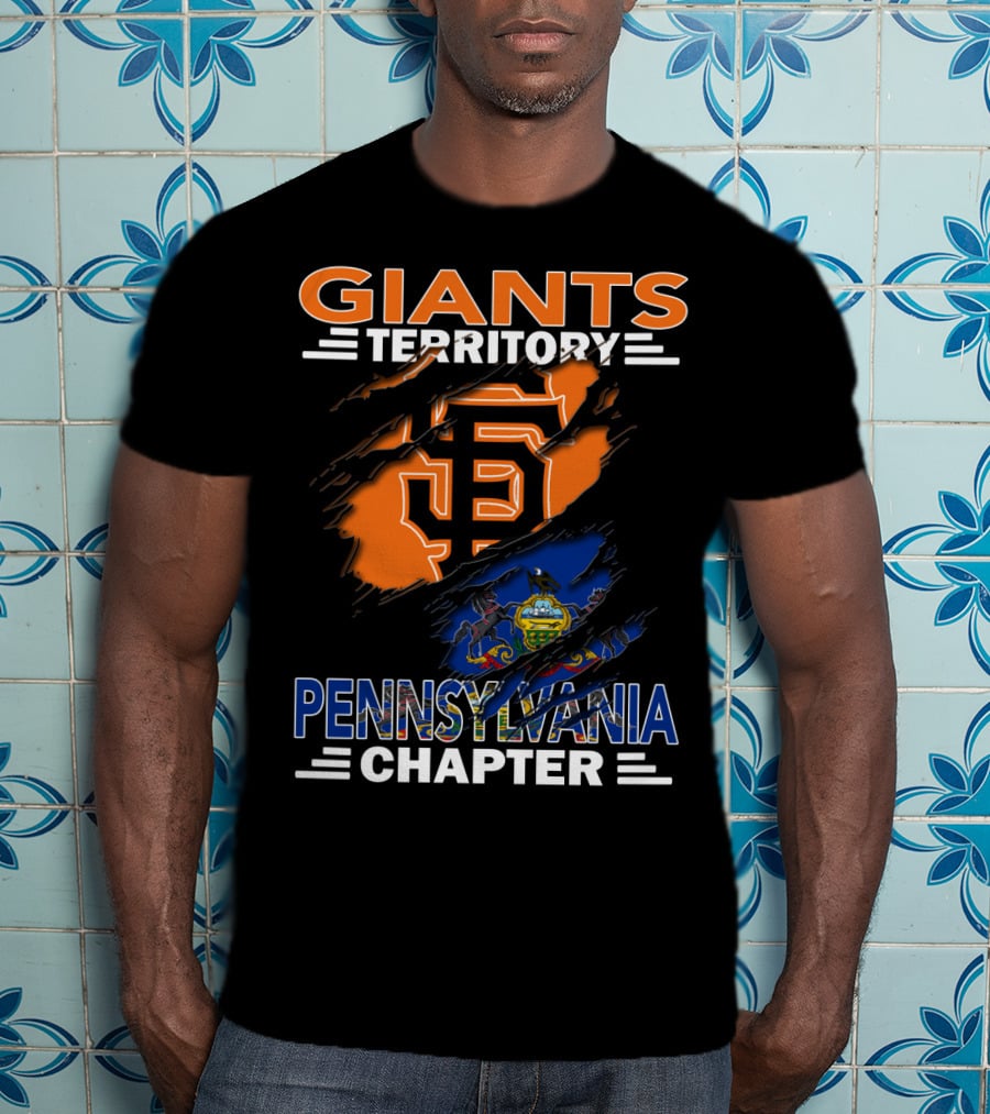 Giants Territory Pennsylvania Chapter San Francisco Giants Logo And Pennsylvania State Symbol T-Shirt