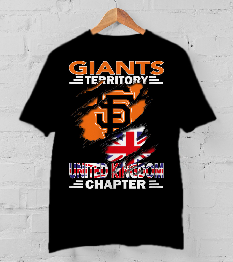 Giants Territory Sf Logo United Kingdom Chapter Union Jack T-Shirt