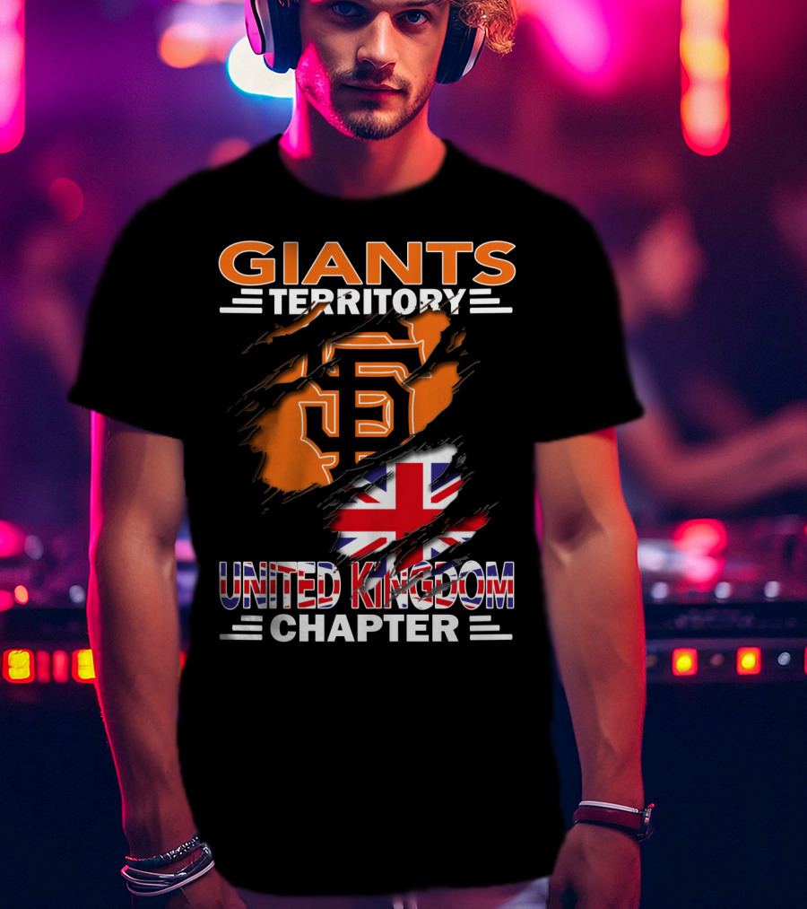 Giants Territory Sf Logo United Kingdom Chapter Union Jack T-Shirt
