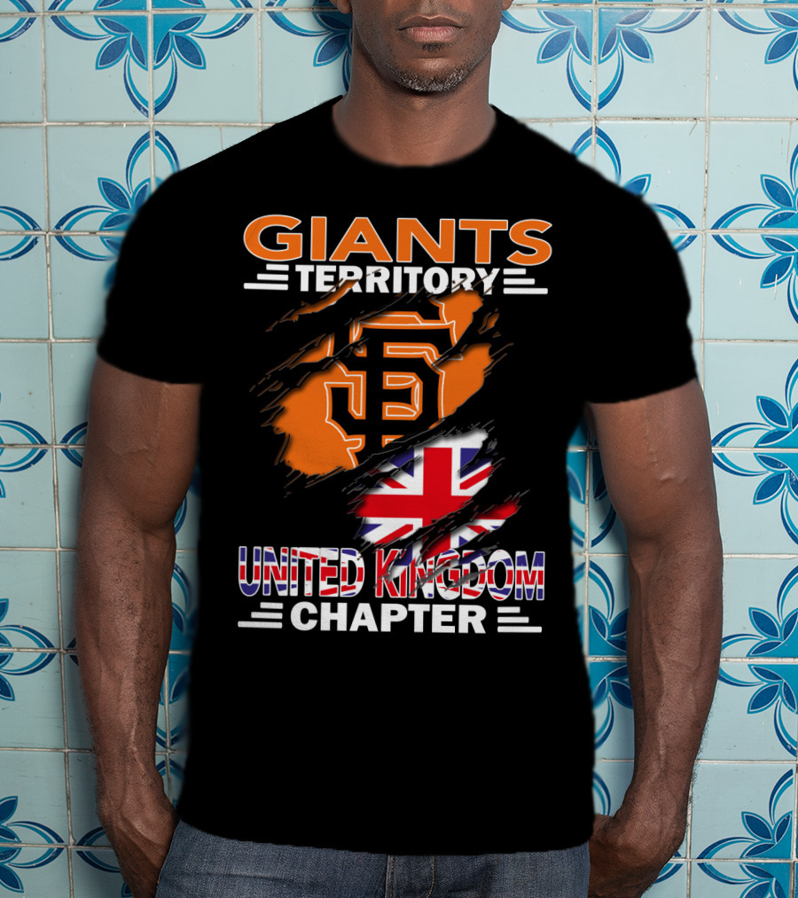Giants Territory Sf Logo United Kingdom Chapter Union Jack T-Shirt