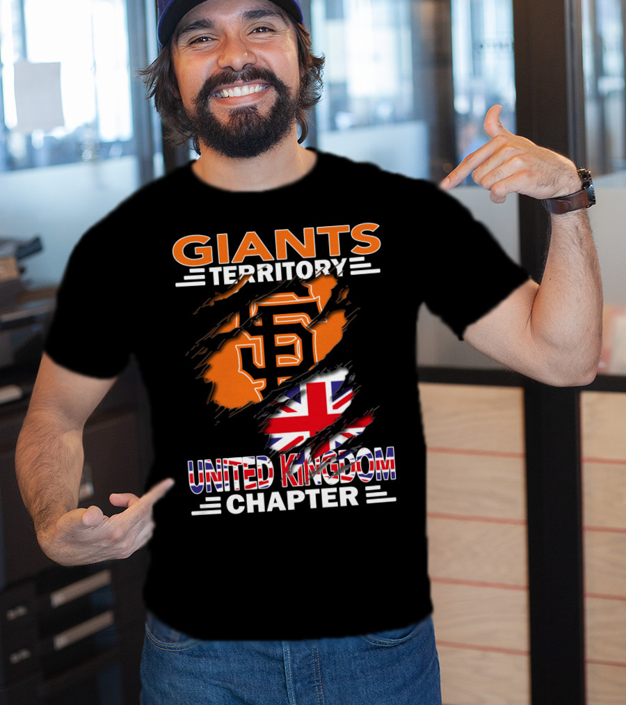Giants Territory Sf Logo United Kingdom Chapter Union Jack T-Shirt
