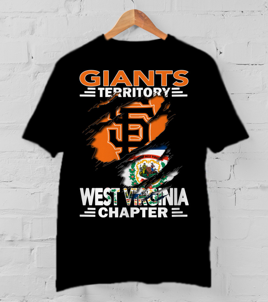 Giants Territory Sf Logo West Virginia State Flag Chapter T-Shirt